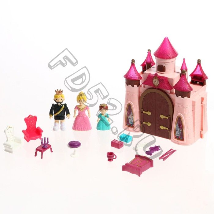 Замок для кукол «Сказочный замок» с аксессуарами и фигурками, цвета МИКС