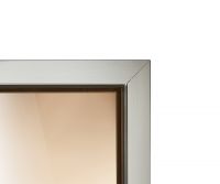 Дверь для хамама и сауны стеклянная Grandis мат. — (Silver)  бронза, серебристый профиль