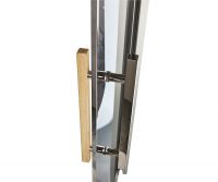 Дверь для хамама и сауны стеклянная Grandis графит матированный, серебристый профиль