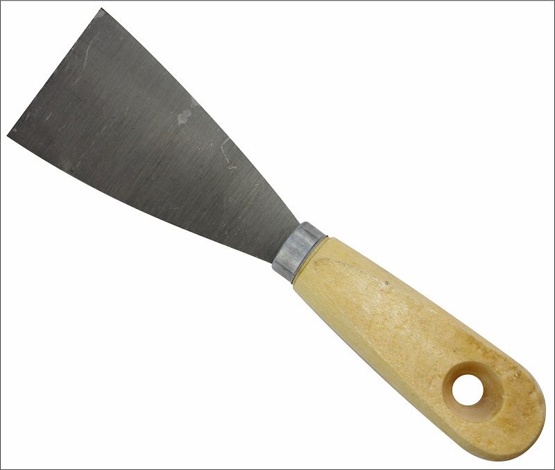Шпательная лопатка деревянная рукоятка, пружинная сталь 50 мм