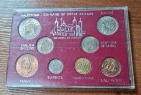 Великобритания Набор 8 монет 1961-1964 UNC