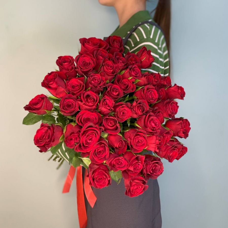 Красные розы Кения (от 11шт)