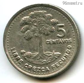 Гватемала 5 сентаво 1991