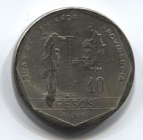 10 песо 1982 Колумбия