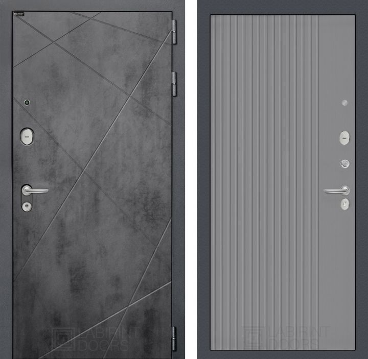 Дверь входная Лабиринт LOFT 29 Серый софт рельеф металлическая