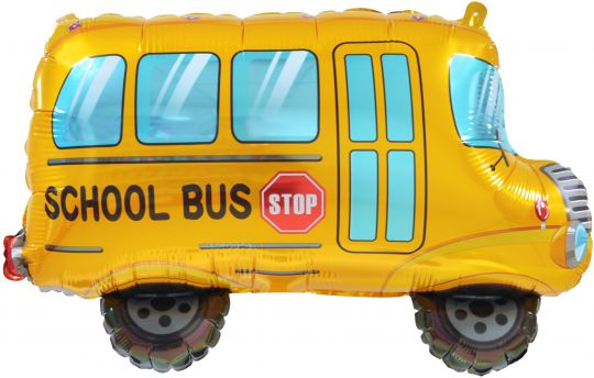 Школьный автобус шар фольгированный с гелием