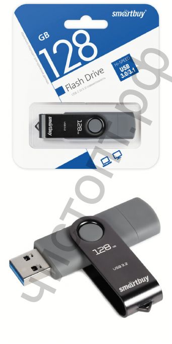 флэш-карта USB 3.0/3.1 Smartbuy 128GB Twist Dual Type-C/Type-A (SB128GB3DUOTWK)