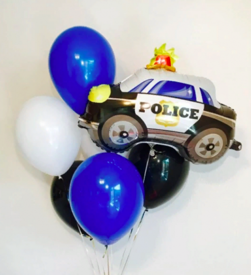 Сет Полицейская машина из шаров с гелием