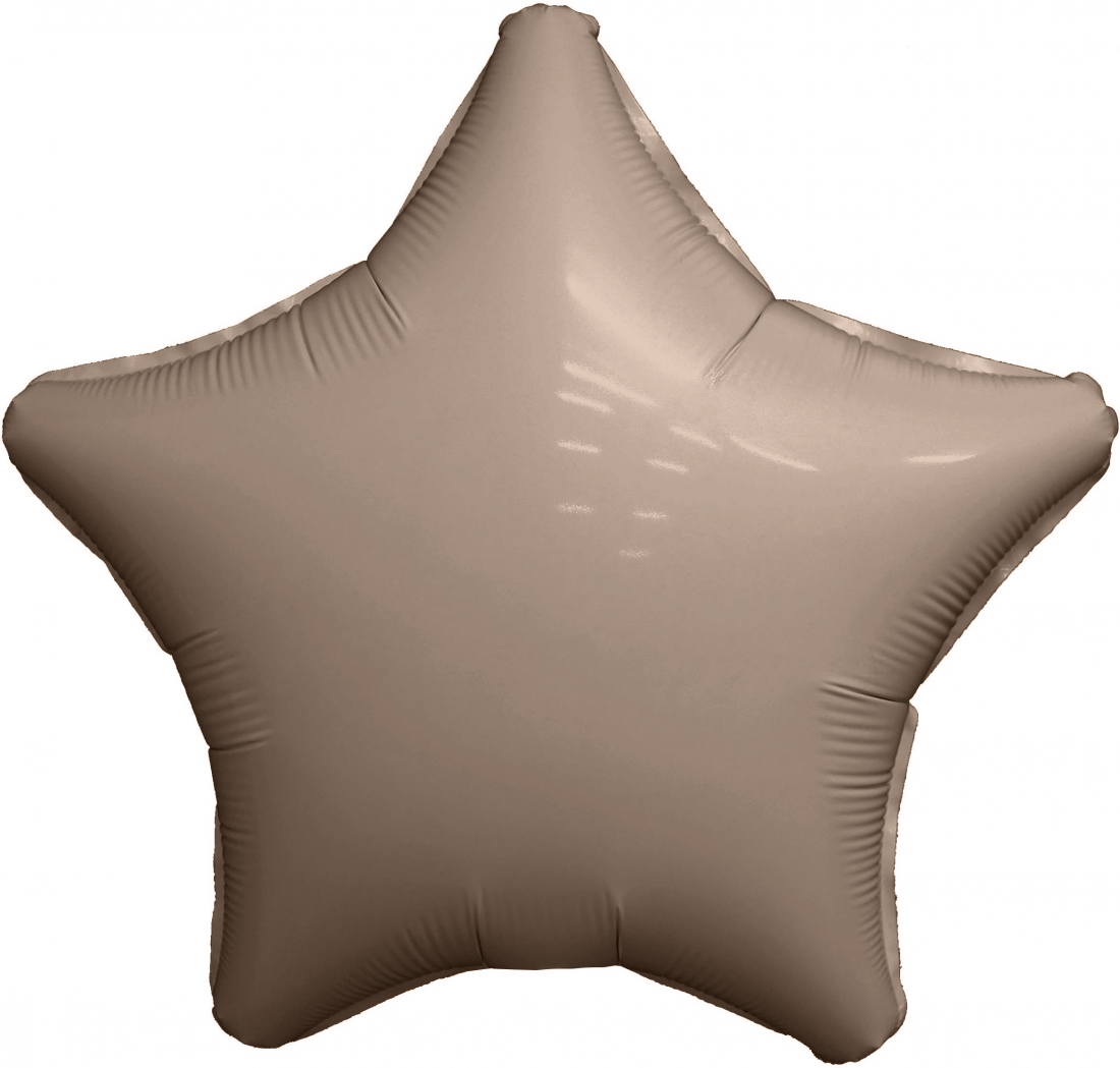 Звезда Мокко шар фольгированный с гелием