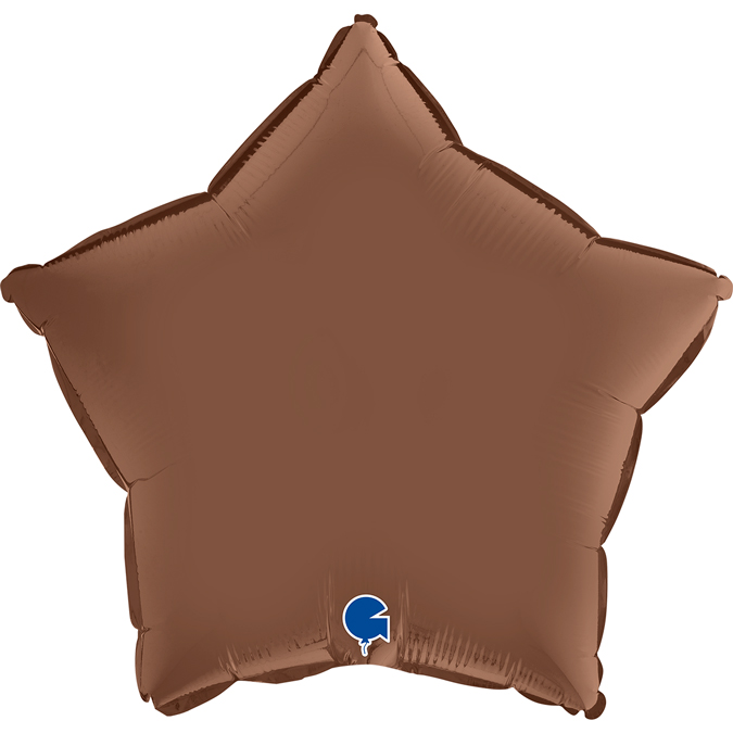 Звезда шоколад шар фольгированный с гелием