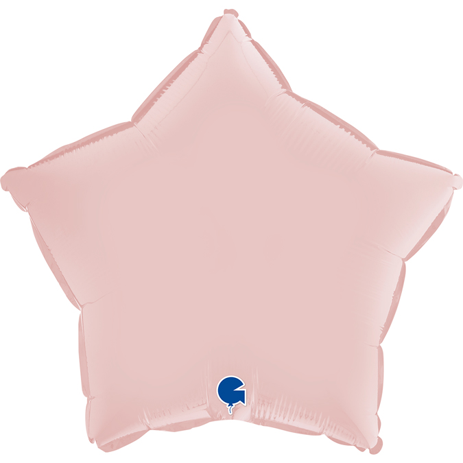 Звезда розовый стаин шар фольгированный с гелием