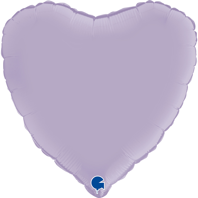 Сердце Лиловый сатин шар фольгированный с гелием