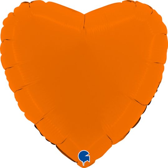 Сердце Оранжевое (осень) шар фольгированный с гелием