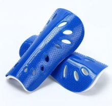 Щитки футбольные  взрослые синие легкие мини-размер 90х160 мм