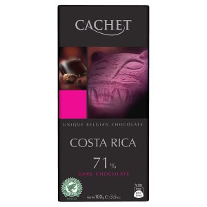 Belçika şokoladı "Cachet"  Costa Rica Dark Chocolate 71%, 100 gr