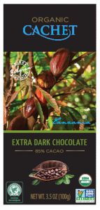 Belçika Şokolad "Cachet" Extra Dark Chocolate Tanzania, 85% Cocoa, 100 г
