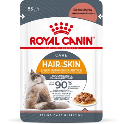 Влажный корм для кошек Royal Canin Hair & Skin кусочки в соусе