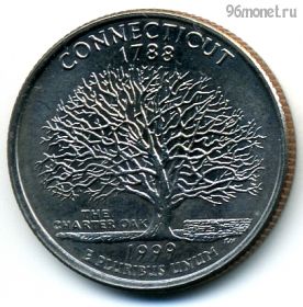 США 25 центов 1999 D Коннектикут