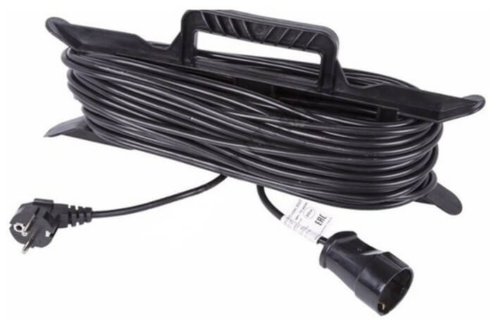 102 Шнур удлинитель на рамки, - 25 м., тип провода - (ПВС 2*0,75 / 220-250V). Цвет: Черный