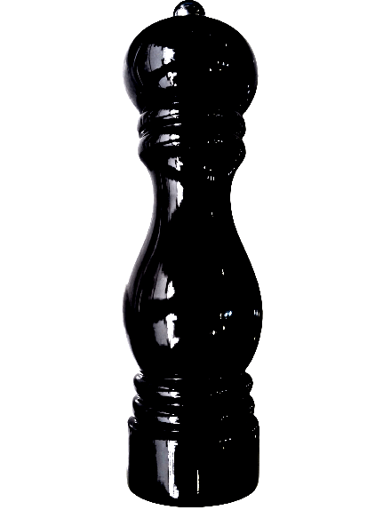 078 Мельница для специй из бука (большая), черная лакированная, 19 cm