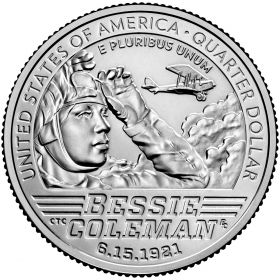 Бесси Колман 25 центов США 2023 Монетный двор  на выбор
