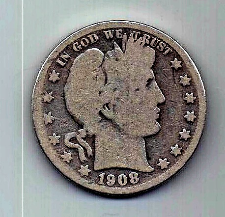 1/2 доллара 1908 США S Редкость