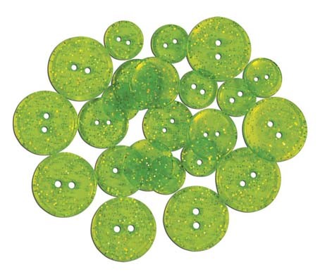 Пуговицы для творчества FAVORITE FINDINGS BLUMENTHAL LANSING Glitter Buttons Зеленые (550001458)