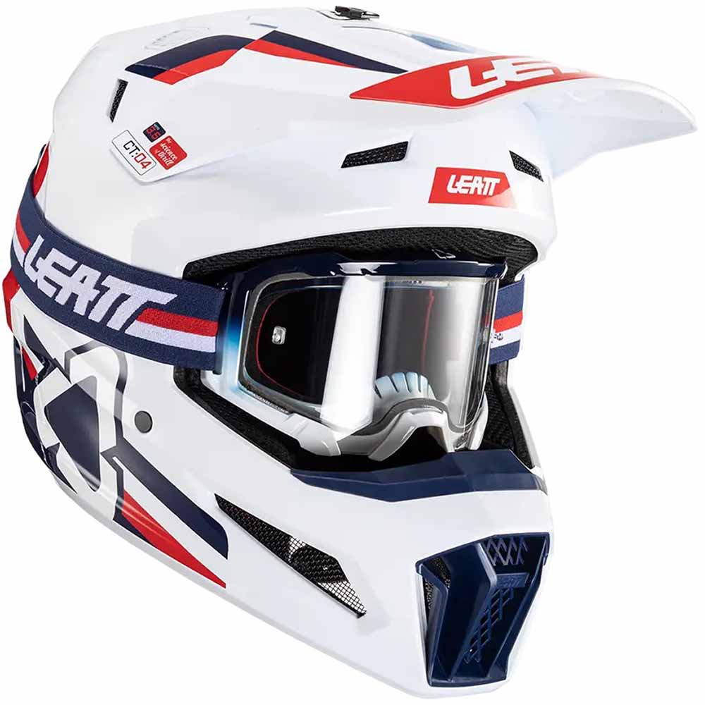 Leatt Kit Moto 3.5 V24 Royal (2024) шлем для мотокроса + очки Leatt Velocity 4.5