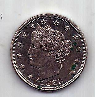 5 центов 1883 США UNC