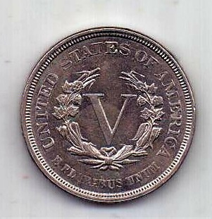 5 центов 1883 США UNC
