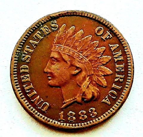 1 цент 1883 США Редкий год АUNC