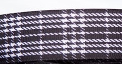 Лента репсовая (в рубчик) с рисунком Клетка черно-белая Разной ширины (X-09849)