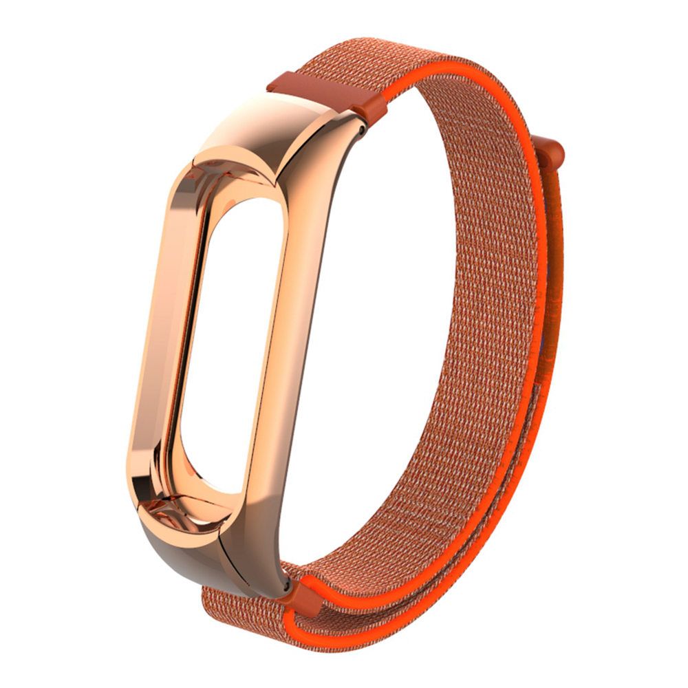 Ремешок для Xiaomi Mi Band 3 (Золото - Оранжевый / Липучка)
