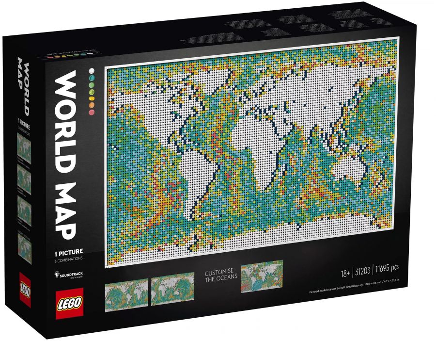 Конструктор LEGO ART 31203 "Карта мира", 11695 дет.