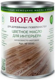 Цветное Масло для Интерьера Biofa 8500 0.125л 8537 Махагон Шелковисто-Матовое для Внутренних Работ / Биофа 8500.
