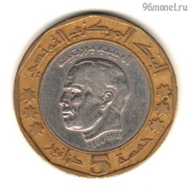 Тунис 5 динаров 2002