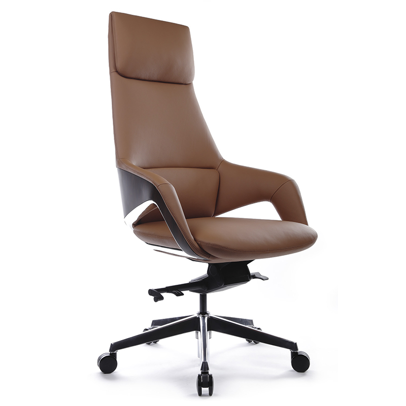 RC FK005-A Кресло руководителя (Светло-коричневая натуральная кожа)