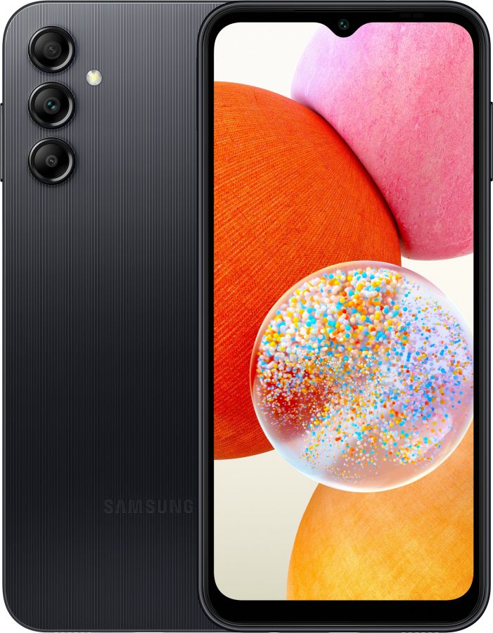 Смартфон Samsung Galaxy A14 SM-A145 4/128 ГБ, чёрный (EAC)