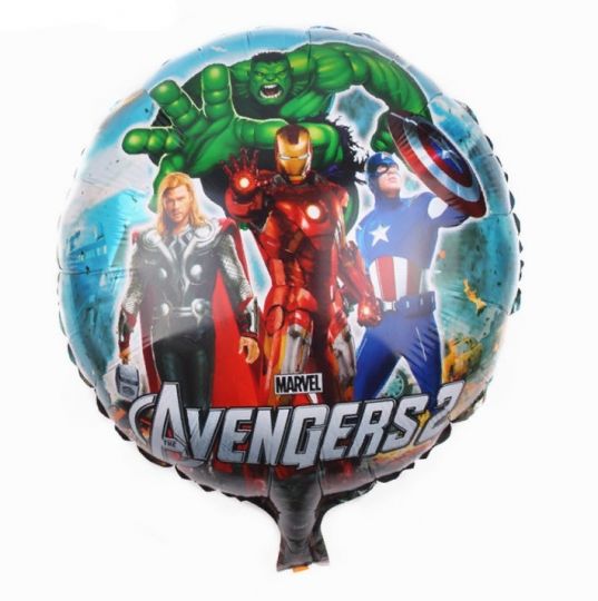 Супергерои 2023 круглый шар фольгированный с гелием