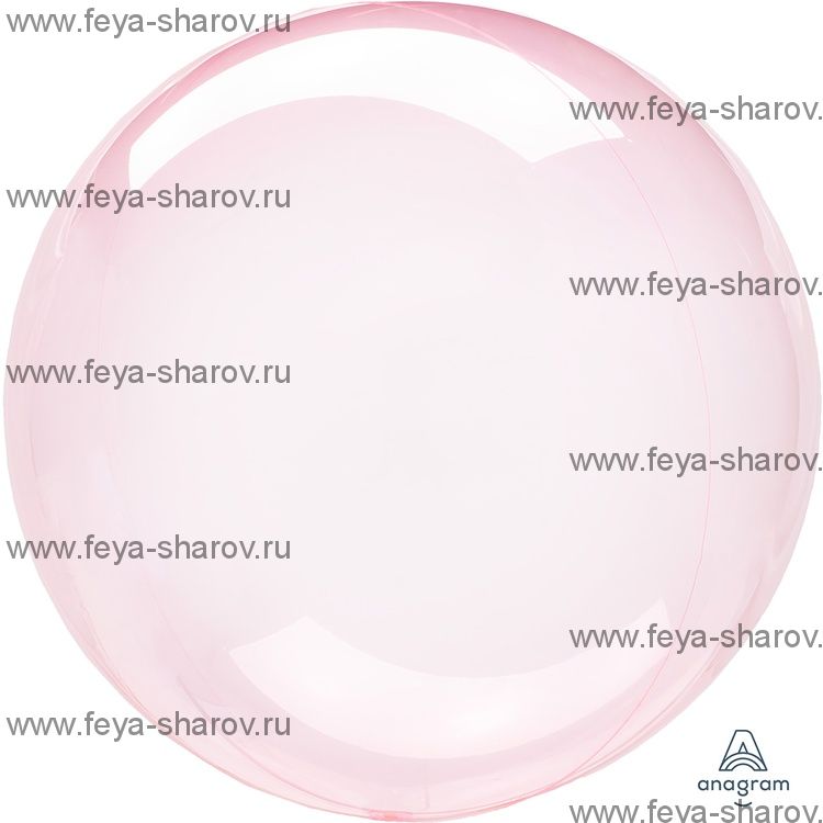 Шар Бабл 51 см Прозрачный Dark Pink  Anagram