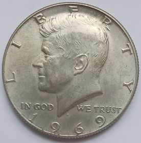 Джон Кеннеди 50 центов США 1969 Двор D