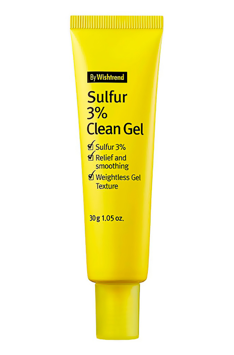 BY WISHTREND Средство точечное против акне с серой. Sulfur 3% clean gel, 30 мл.