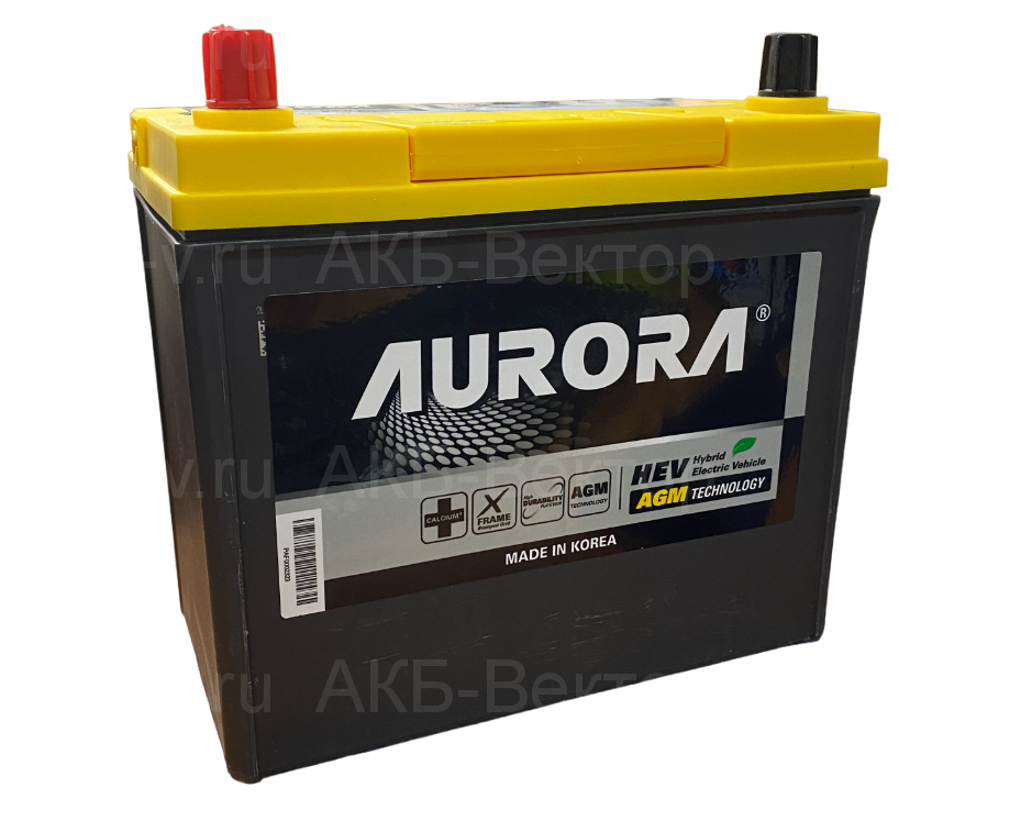 АКБ Aurora AGM 45Ач 370А(CCA) (AX S46B24R) 01.23г