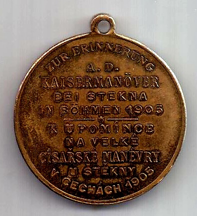 медаль 1905 Богемия Чехия Австрия