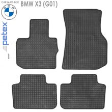 Коврики BMW X3 (G01) от 2017 -  в салон резиновые Petex (Германия) - 4 шт.