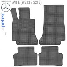 Коврики Mercedes Benz E (W213 / S213) от 2016 - 2023 в салон резиновые Petex (Германия) - 4 шт.