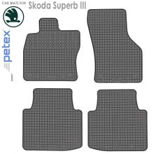 Коврики Skoda Superb III от 2015 -  в салон резиновые Petex (Германия) - 4 шт.