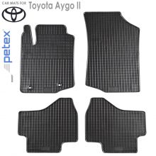 Коврики Toyota Aygo II от 2014 - 2022 в салон резиновые Petex (Германия) - 4 шт.