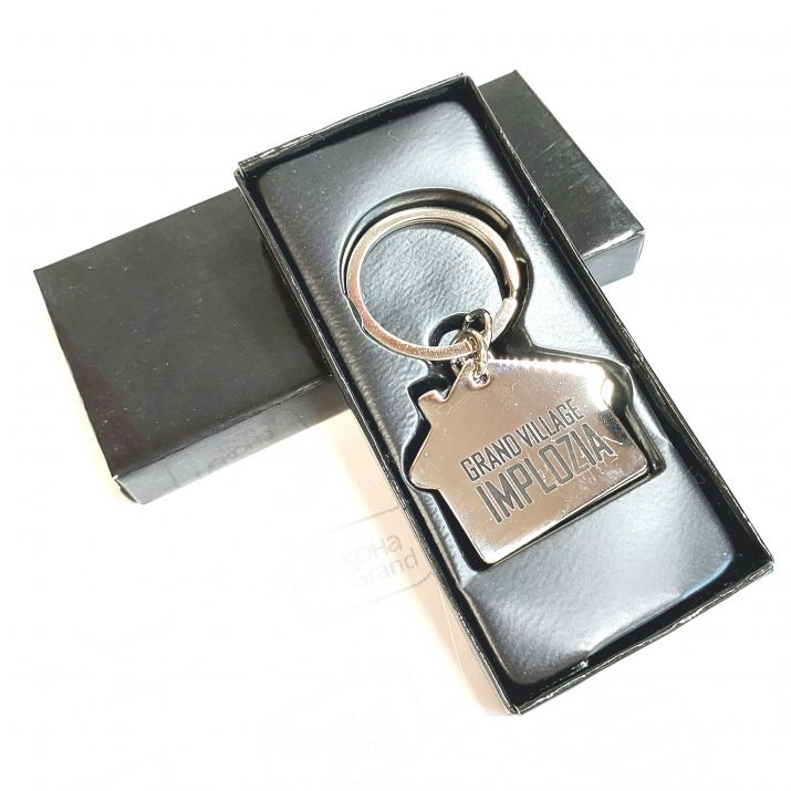 металлические брелки домики с логотипом недорогая сувенирная продукция ...