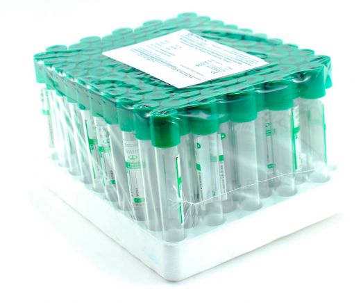 Пробирки вакуумные с литий гепарином, 9 мл, 16х100 мм, 100 шт/упак, пластик, для исследования плазмы, Bodywin